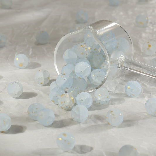 10mm 【Floating in the Milky Way】 Matte Jade Fragmented Glass Beads Handmade DIY mobile phone chain, bag hanging decorations materials
